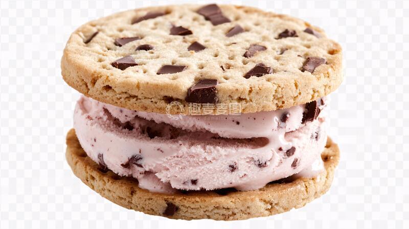 高清大图下载【趣麦麦图】冰淇淋饼干饼干蓝莓素材
