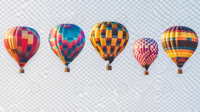 逼真气球装饰元素素材