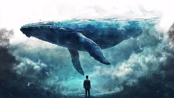 鲲鲸鱼大鱼鲸鱼手绘海报