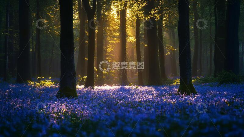 高清大图下载【趣麦麦图】阳光森林壁纸1