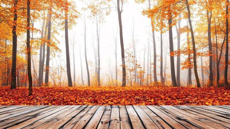 高清大图下载【趣麦麦图】秋天森林壁纸贴图