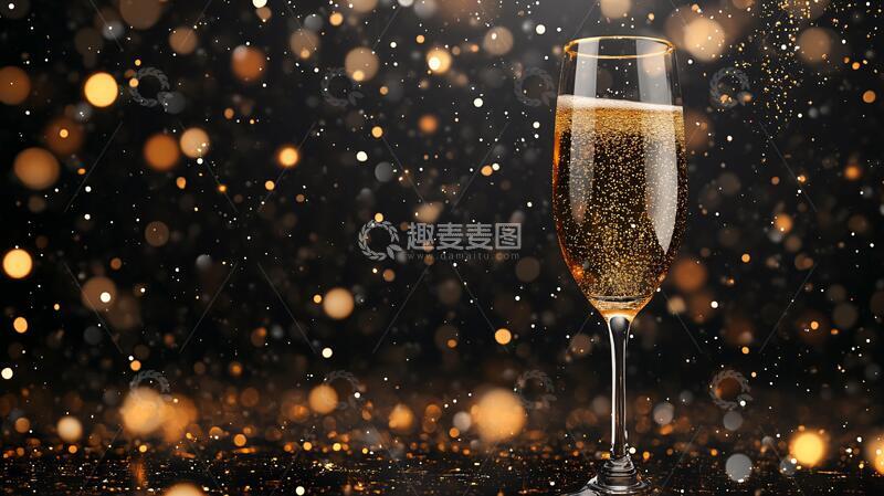 高清大图下载【趣麦麦图】香槟玻璃杯香槟透明背景