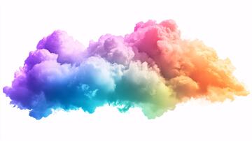 虹云插画云朵彩云插画