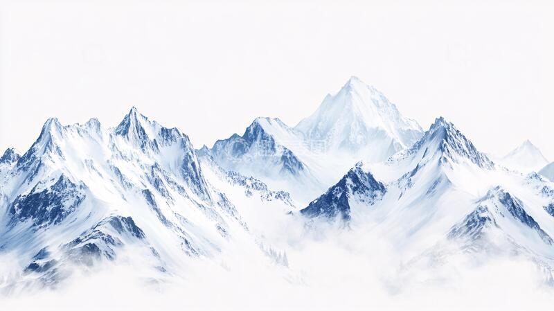 高清大图下载【趣麦麦图】新中式雪山素材云雾中式