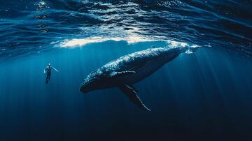 鲲鲸鱼大鱼鲸鱼共舞大鱼