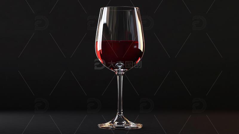 高清大图下载【趣麦麦图】黑底红酒杯酒杯素材黑底