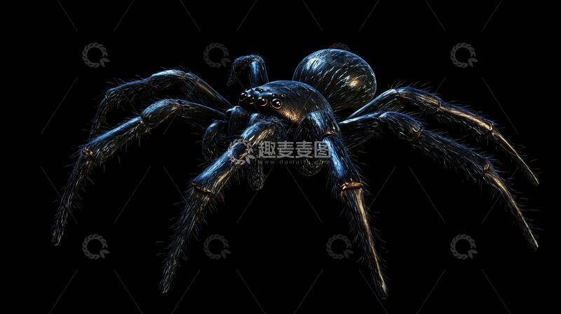 高清大图下载【趣麦麦图】写实蜘蛛横纹昆虫特写