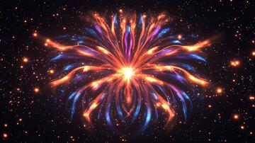 抽象绚丽烟火背景墙