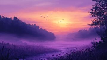 清晨晨雾梦幻仙境