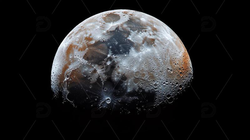 高清大图下载【趣麦麦图】红色月球月球素材表面