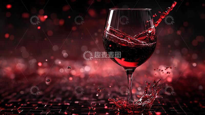 高清大图下载【趣麦麦图】倒红酒场景图