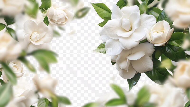 高清大图下载【趣麦麦图】写实喷绘茉莉花2