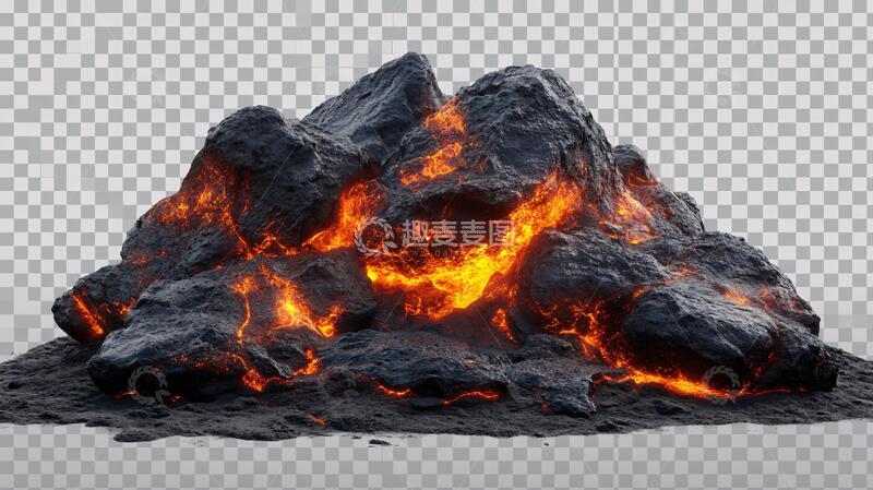 高清大图下载【趣麦麦图】闪闪发光燃烧岩浆