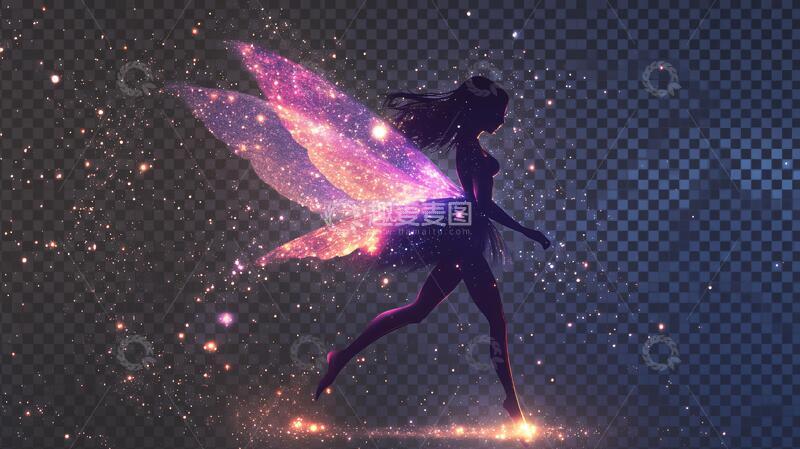 高清大图下载【趣麦麦图】仙女棒插画仙女精灵素材