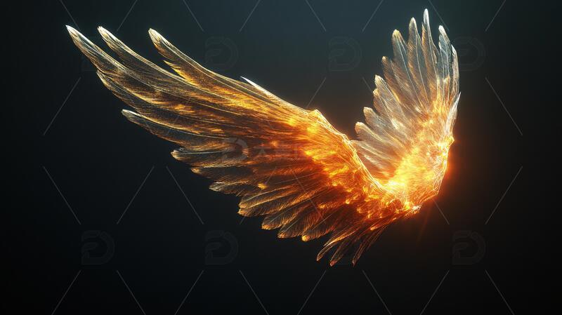 黄金质感纯金色翅膀1