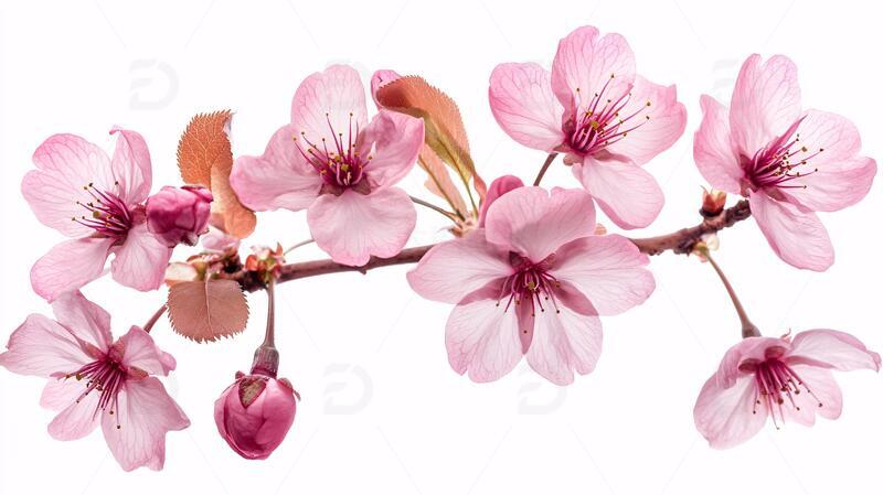 高清大图下载【趣麦麦图】桃花高清白底文化艺术