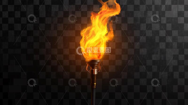 高清大图下载【趣麦麦图】燃烧火焰的火炬