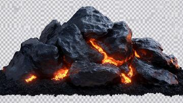 火烧岩石头岩浆熔岩岩石