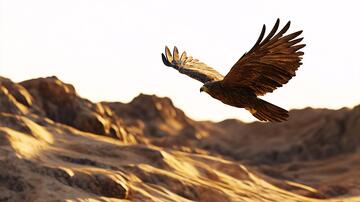 大漠雄鹰雄鹰展翅金雕