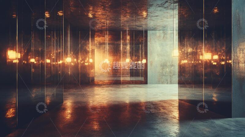 高清大图下载【趣麦麦图】唯美墙面光影1