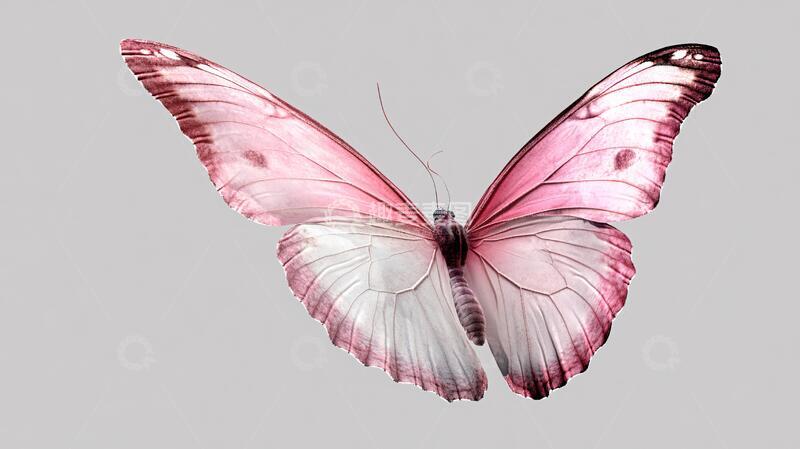 高清大图下载【趣麦麦图】蓝绿色渐变彩蝶