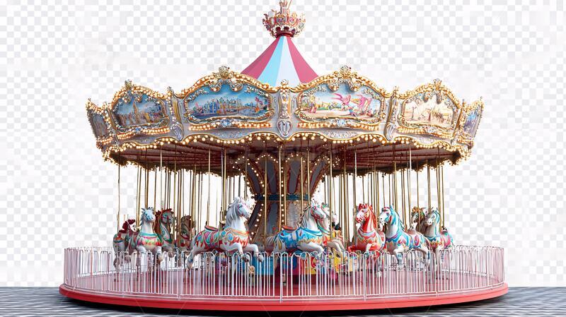 高清大图下载【趣麦麦图】旋转木马模型