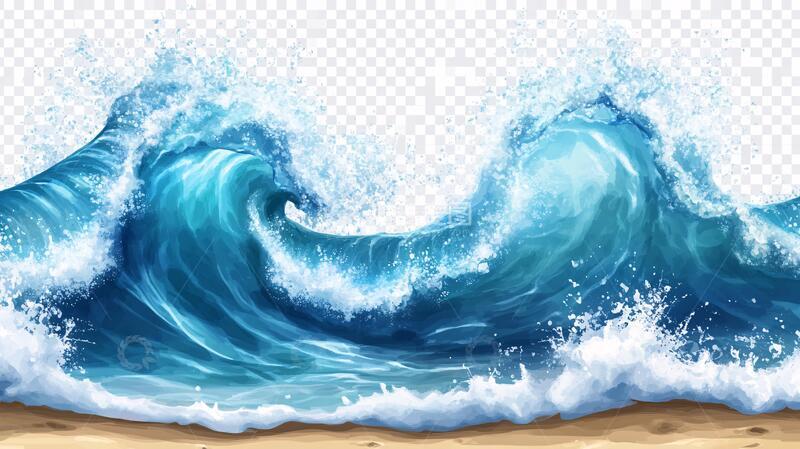 高清大图下载【趣麦麦图】波涛水形海涛水元素2