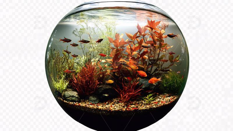 高清大图下载【趣麦麦图】水族箱素材鱼缸场景装饰