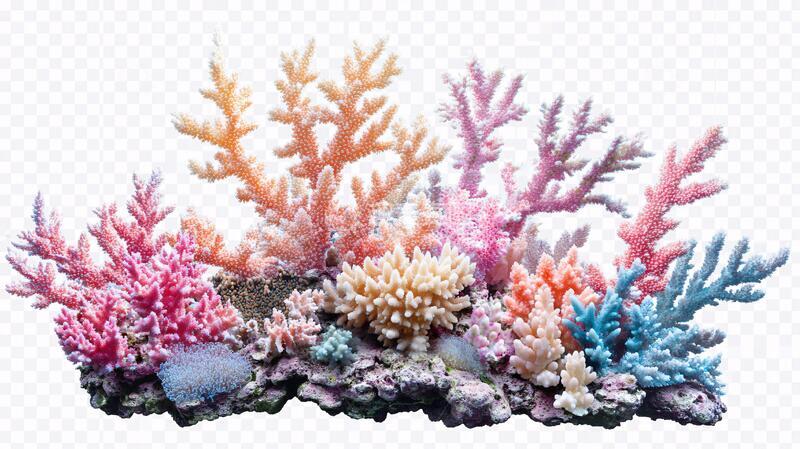 高清大图下载【趣麦麦图】逼真的珊瑚装饰彩色素材