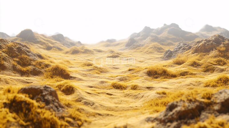 高清大图下载【趣麦麦图】金色山脉立体山脉