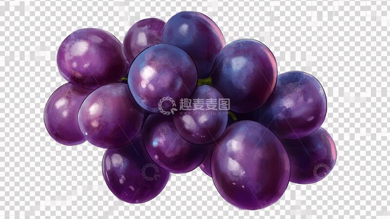高清大图下载【趣麦麦图】写实葡萄素材元素图片