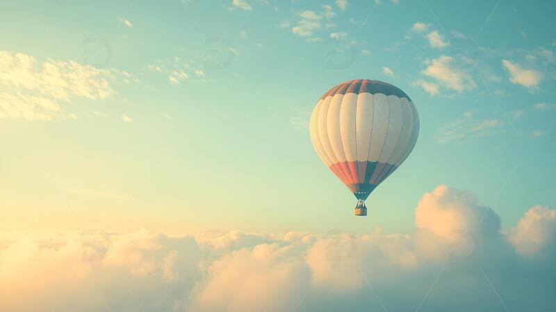 高清大图下载【趣麦麦图】唯美热气球飞马大气风光