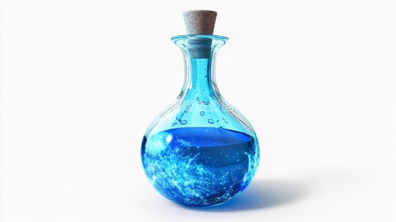 高清大图下载【趣麦麦图】蓝色琉璃瓶酒瓶琉璃素材