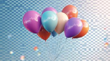 逼真气球彩色汽球橙色