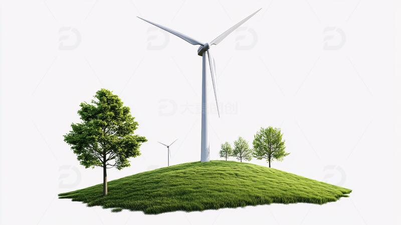 高清大图下载【趣麦麦图】绿色环保风力电能