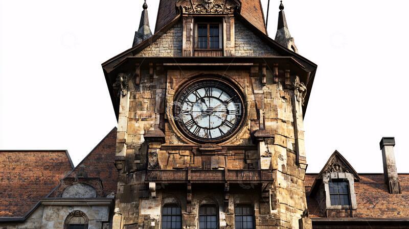 高清大图下载【趣麦麦图】时钟建筑风格