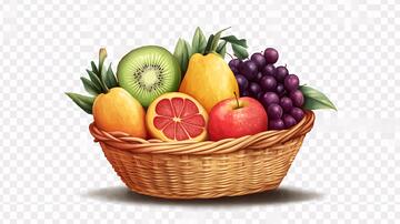 果篮水果插画图片1