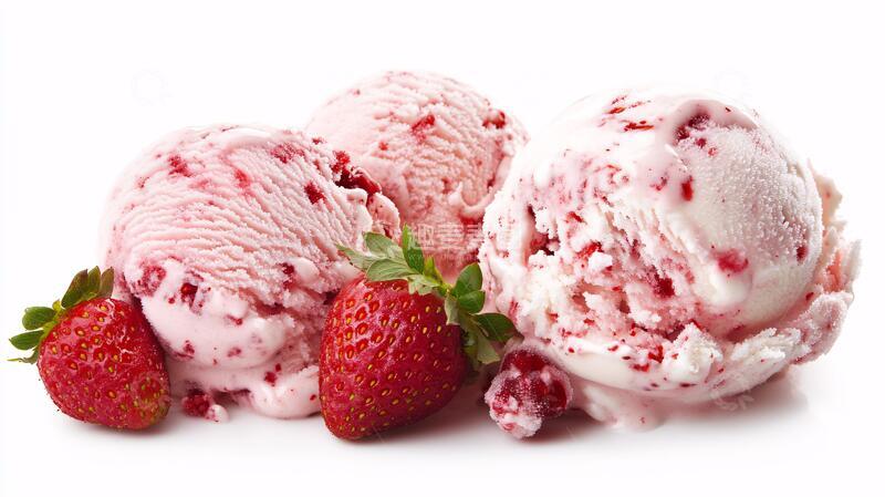 高清大图下载【趣麦麦图】草莓味冰激凌