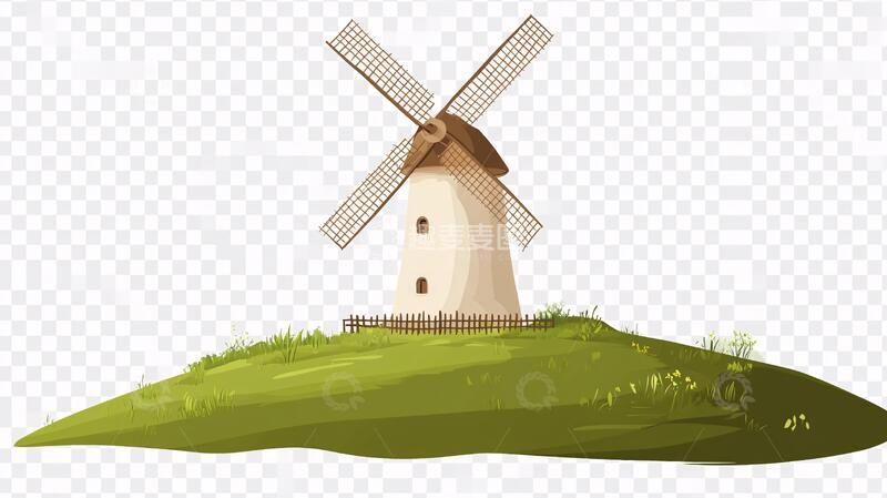 高清大图下载【趣麦麦图】小风车卡通图案