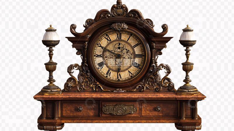 高清大图下载【趣麦麦图】宫廷座钟座钟欧式宫廷