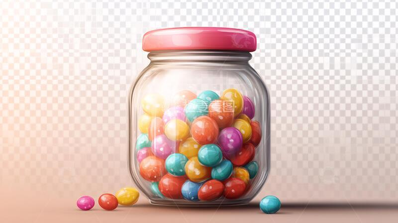 高清大图下载【趣麦麦图】彩虹糖密封罐3