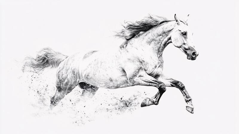 高清大图下载【趣麦麦图】腾飞速度马飞奔飞马