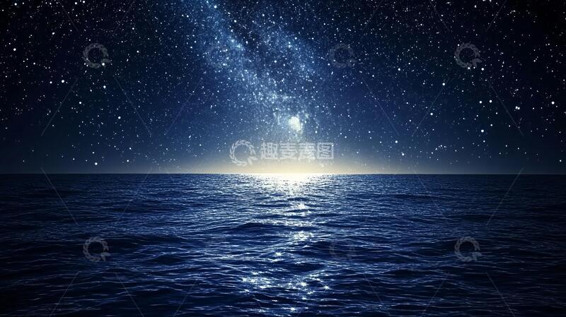 高清大图下载【趣麦麦图】梦幻海上夜景2