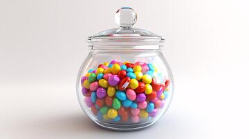 玻璃糖果罐糖果玻璃自助