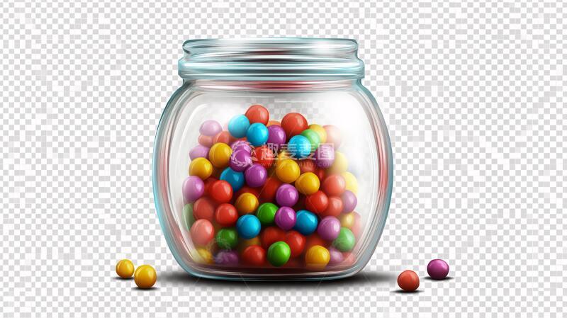 高清大图下载【趣麦麦图】彩虹糖密封罐1