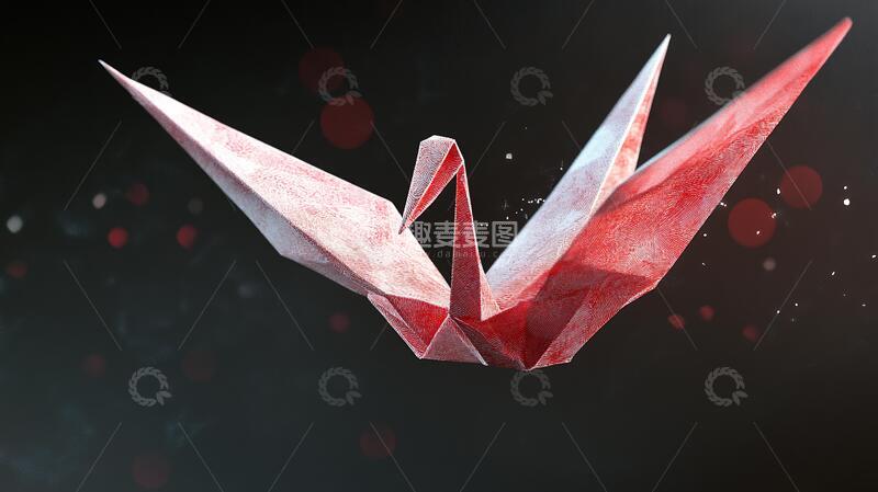 高清大图下载【趣麦麦图】千纸鹤灯饰折纸灯饰文字