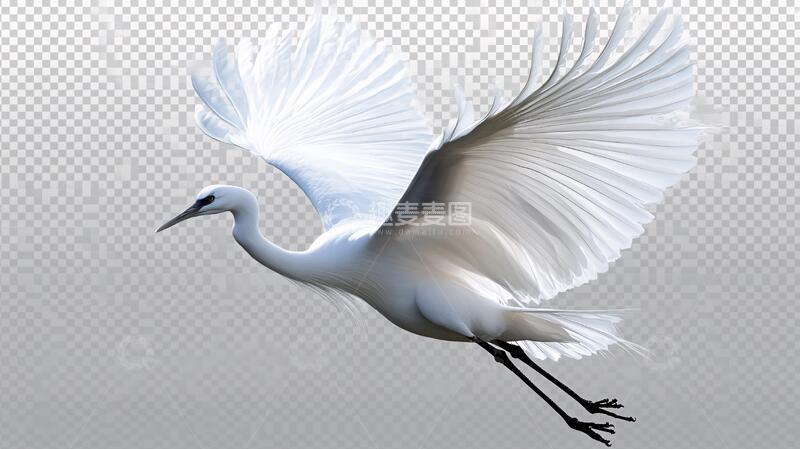 高清大图下载【趣麦麦图】鼠绘仙鹤仙鹤插画手绘