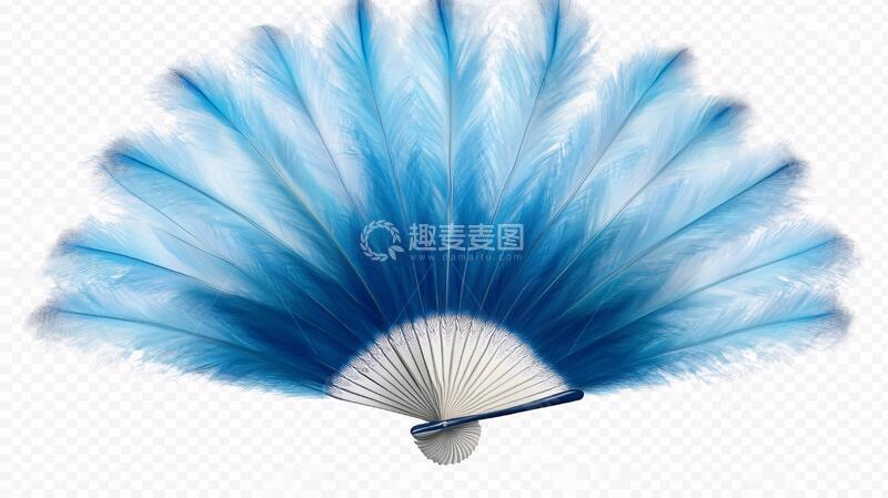 高清大图下载【趣麦麦图】折扇海浪插画