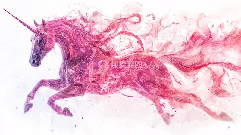 高清大图下载【趣麦麦图】唯美独角兽插画梦幻神兽