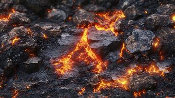 焦灼的溶岩熔岩岩浆岩石